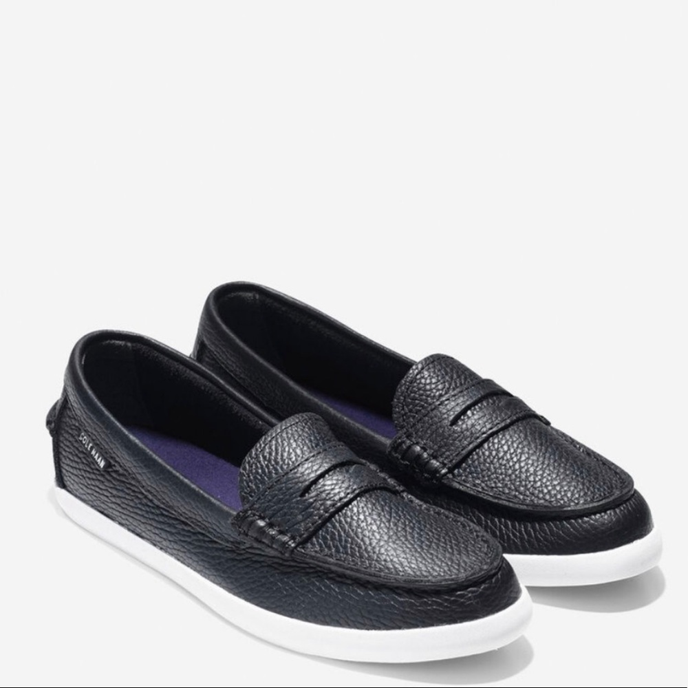 Cole Haan Women's Nantucket Loafer Black Leather Slip-On Shoes Size 12
